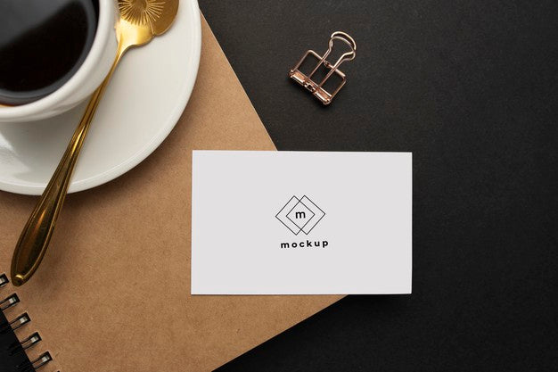 Free Close Up Of A Visit Card On A Business Desktop Psd