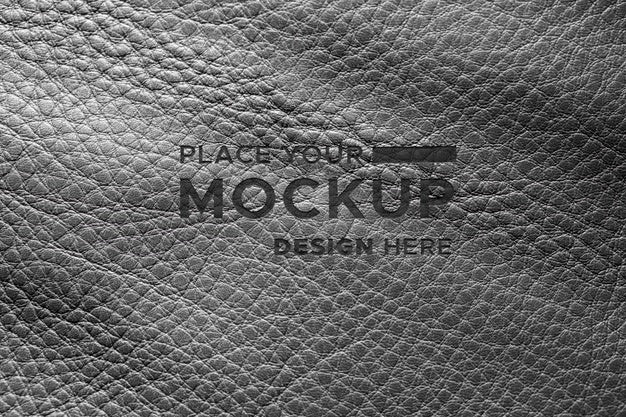 Free Close-Up Of Black Leather Material Psd