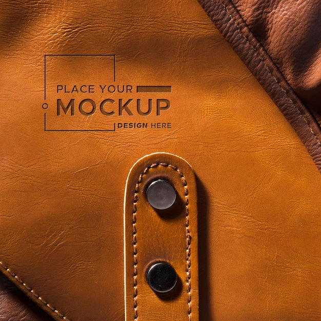 Free Close-Up Of Brown Leather Psd