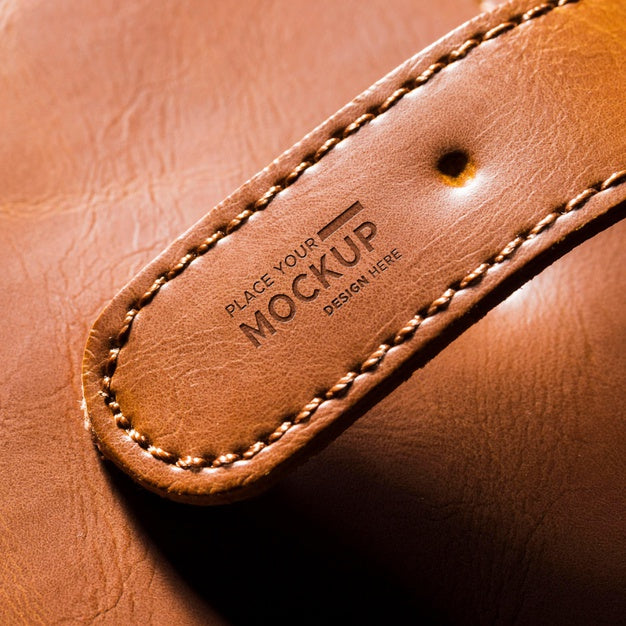 Free Close-Up Of Brown Leather Strap Psd