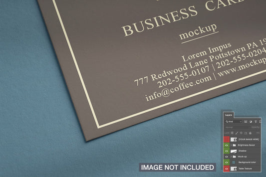 Free Close-Up Of Horizontal Business Card Mockup Psd