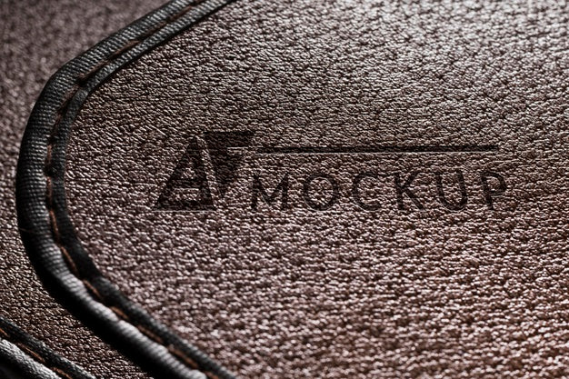 Free Close-Up Of Leather Surface With Sewn Stitches Psd