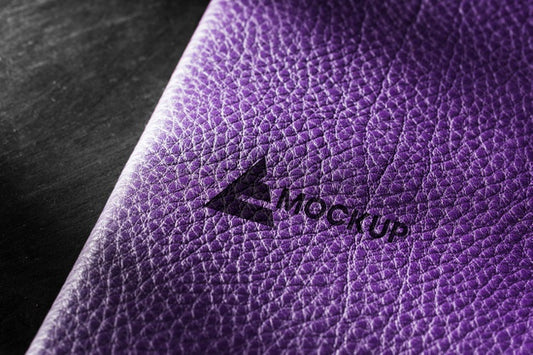 Free Close-Up Of Purple Leather Psd