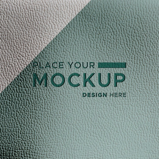 Free Close-Up Of Teal Leather Psd