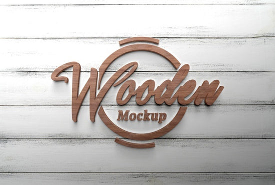 Free Close Up On Wooden Logotype Mockup Psd – CreativeBooster