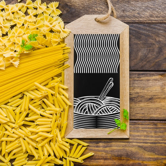 Free Close Up Slate Mockup With Pasta Concept Psd