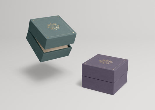 Free Closed Jewelry Boxes With Different Colours Psd