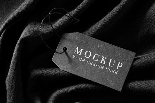 Free Clothing Mock-Up Tag On Soft Fabric Psd