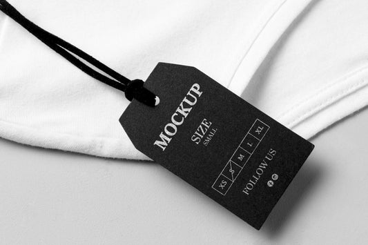 Free Clothing Size Black Mock-Up High View And White Towel Psd