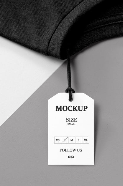 Free Clothing Size White Mock-Up And Black Towel Psd