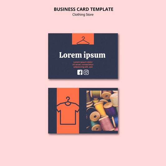 Free Clothing Store Business Card Template Psd