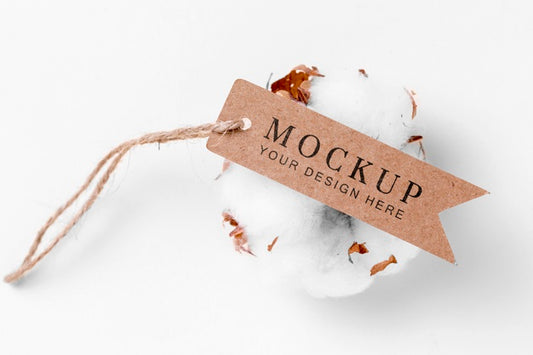 Free Clothing Tag Mock-Up On Cotton Psd