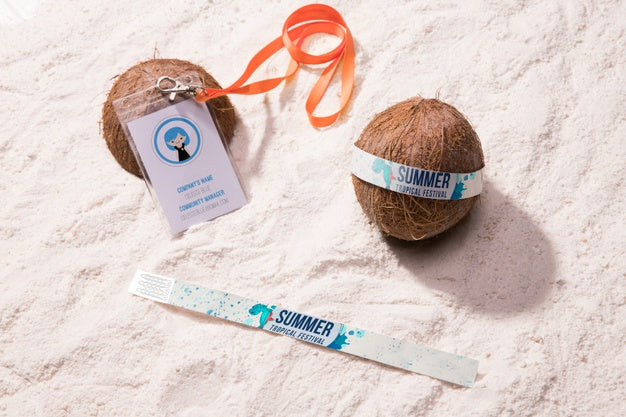 Free Coconut And Summer Festival Tickets High View Psd