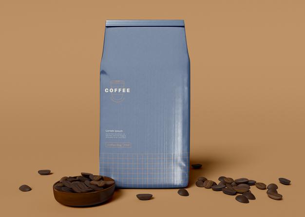 Free Coffee Bag Mockup Psd