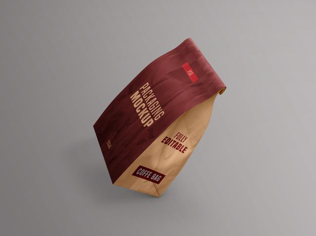 Free Coffee Bag Packet Mockup Psd