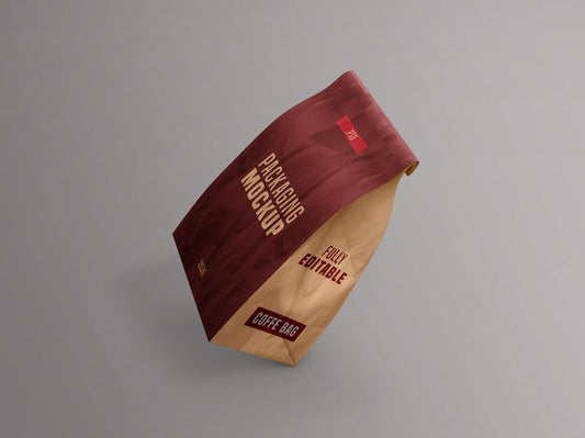 Free Coffee Bag Packet Mockup Psd