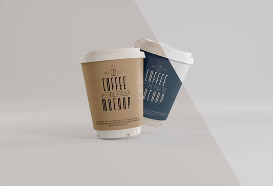 Free Coffee Branding With Cups Mockup Psd