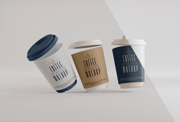 Free Coffee Branding With Cups Mockup Psd