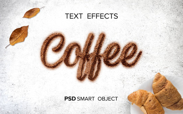 Free Coffee Liquid Text Effect Psd