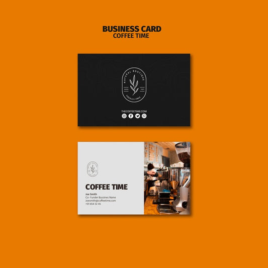 Free Coffee Machines Business Card Template Psd