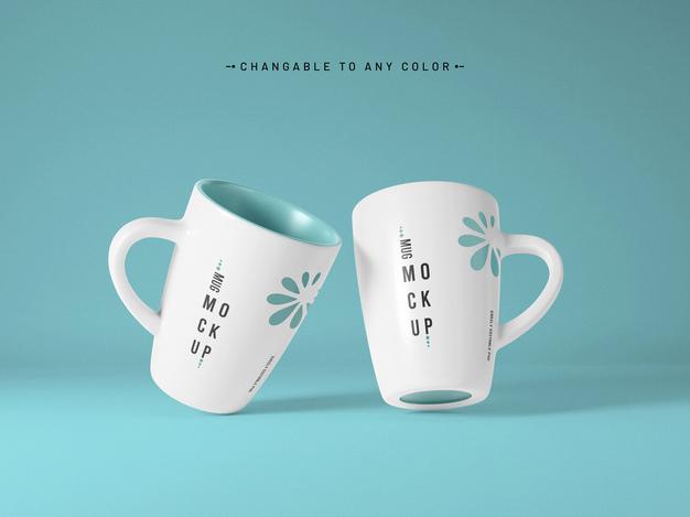 Free Coffee Mug Mockup With Editable Color Psd