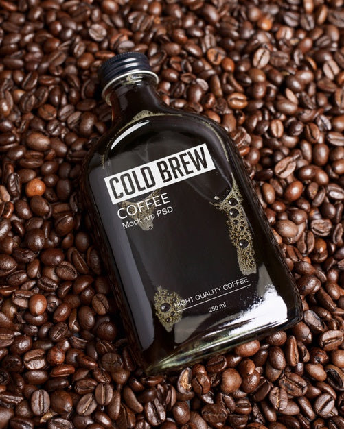 Free Cold Brew Coffee Bottle Mockup Psd