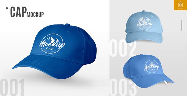 Free Collection Of Caps Mockup Psd