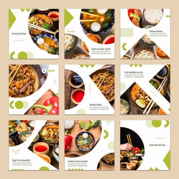 Free Collection Of Card Template With Food Concept Psd