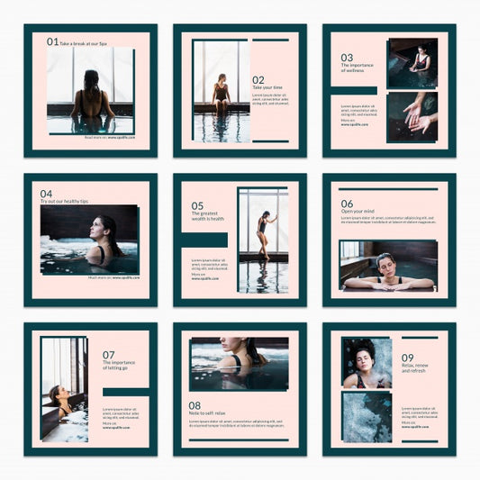 Free Collection Of Card Template With Spa Concept Psd