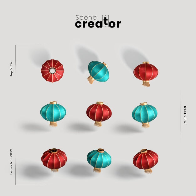 Free Collection Of Chinese Festive Balloons Psd