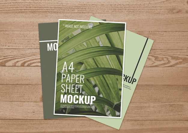 Free Collection Of Paper Sheets On Wood Psd