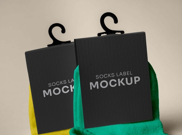Free Color Socks Design Mockup Psd