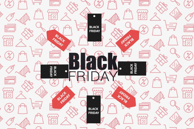 Free Colored Tags With Black Friday Promotion Psd