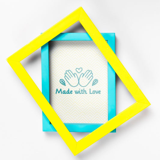 Free Colorful Artistic Frame With Mock-Up Psd