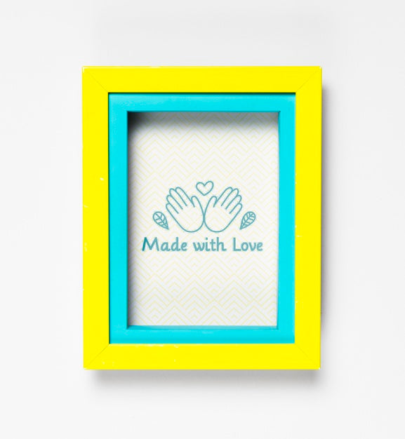 Free Colorful Artistic Frame With Mock-Up Psd
