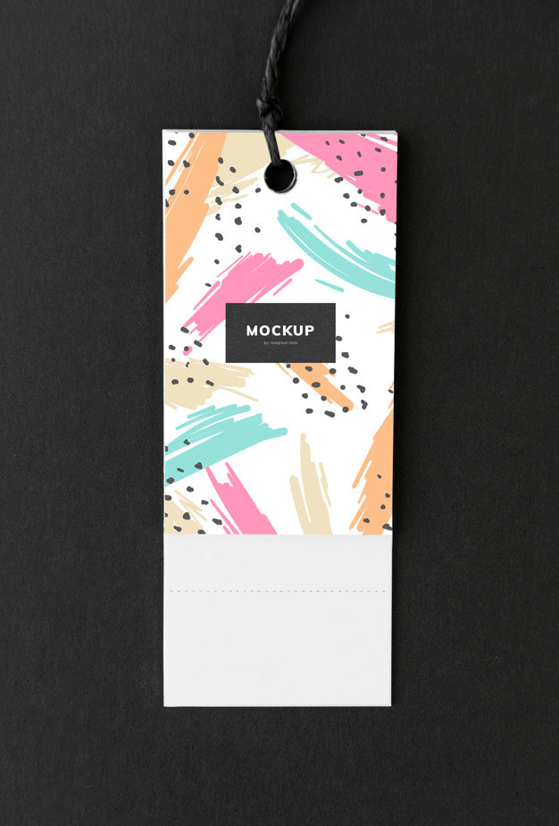 Free Colorful Bookmark Tag Mockup Design Psd