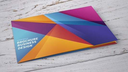 Free Colorful Brochure Cover Mockup Psd