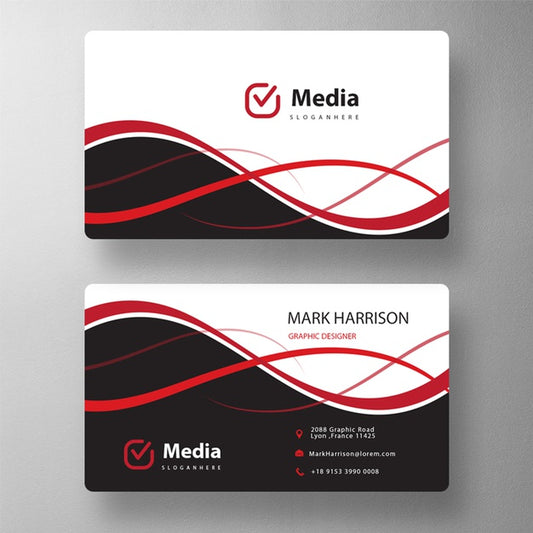 Free Colorful Business Card Mock Up Psd