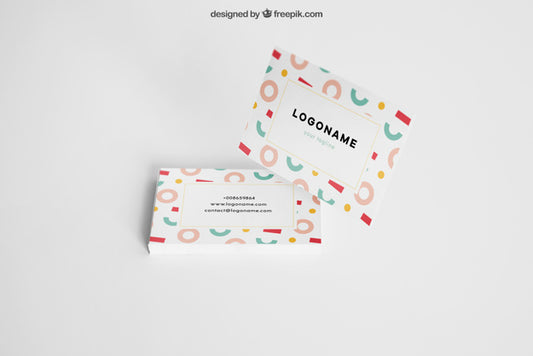 Free Colorful Business Card Mockup Psd