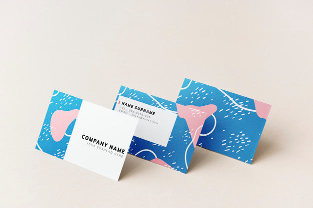Free Colorful Business Cards Mockup Design Psd