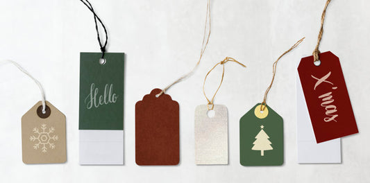Free Colorful Christmas Labels And Tags Mockups Psd