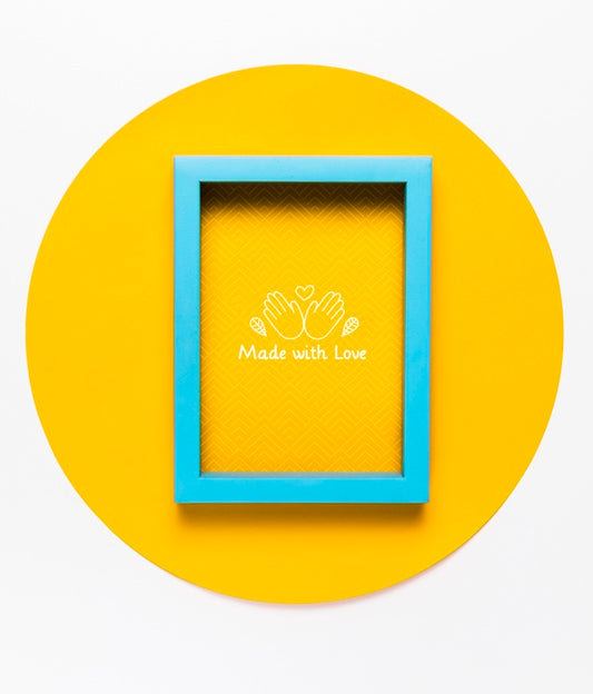 Free Colorful Handmade Frame With Mock-Up Psd