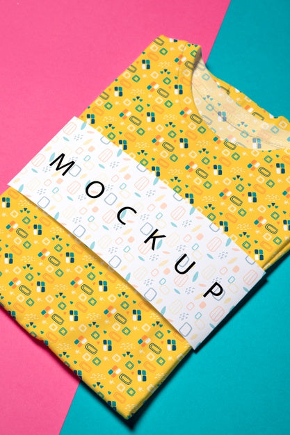 Free Colorful Shirt Concept Mock-Up Psd