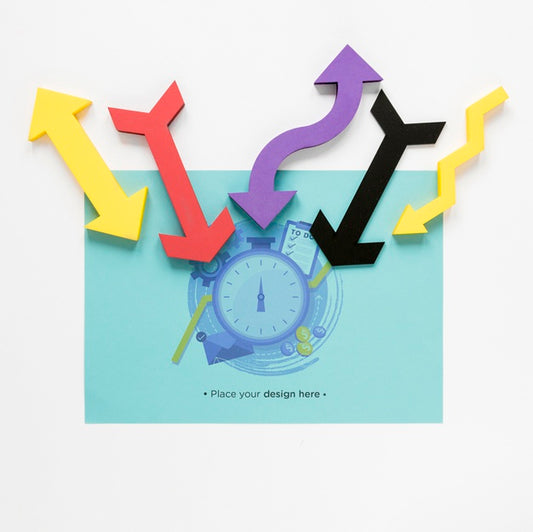 Free Colourful Arrows And Time Management Psd