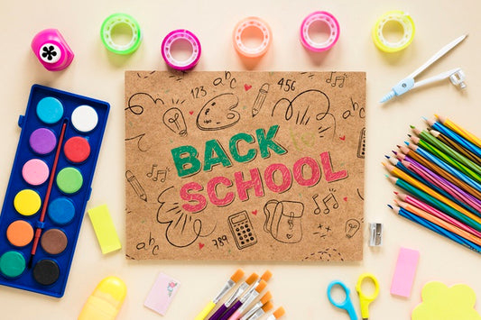 Free Colourful Products For School Beginning Psd