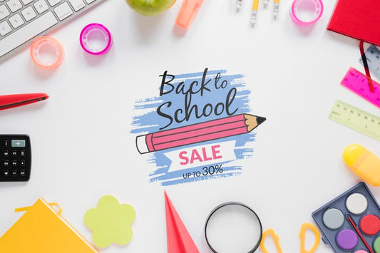 Free Colourful Supplies For Back To School Psd