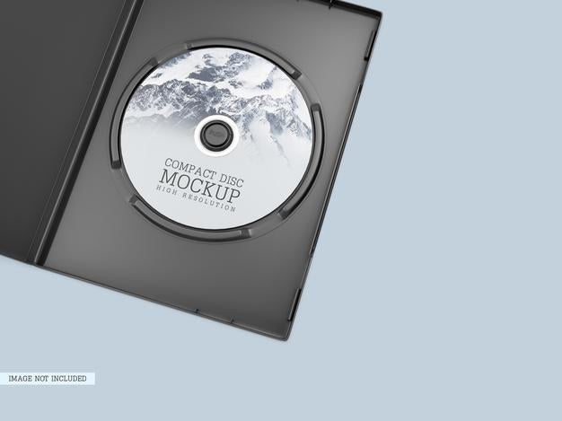 Free Compact Disc With Cover Mockup Psd