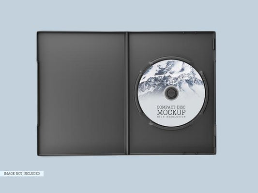 Free Compact Disc With Cover Mockup Psd