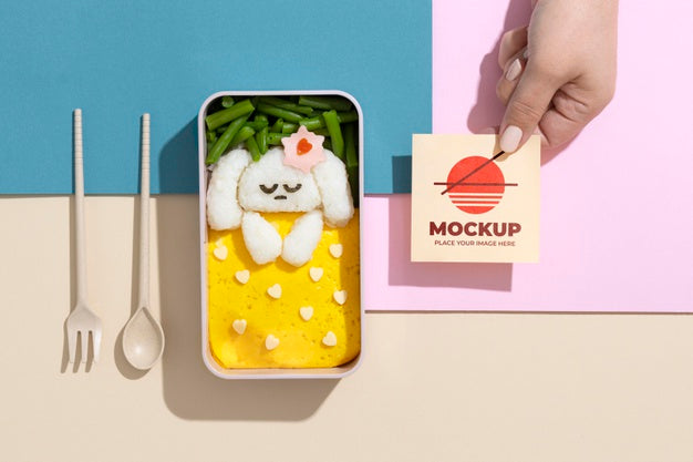 Bento Box Card Design Free Composition Of Bento Box With Mock-Up Card Psd – CreativeBooster