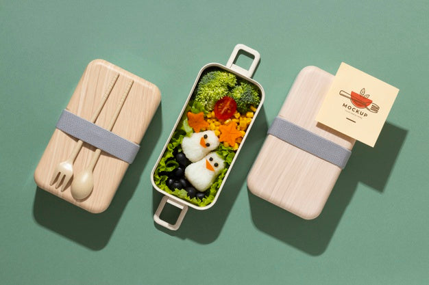 Bento Box Card Design Free Composition Of Bento Box With Mock-Up Card Psd – CreativeBooster